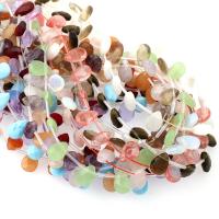 Mixed Gemstone Beads, Natural Stone, Teardrop, plated & DIY & faceted 17*9*9mm 