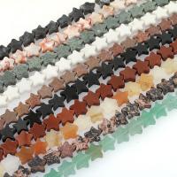 Mixed Gemstone Beads, Natural Stone, Star, plated & DIY 12*17*4mm 