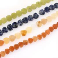 Mixed Gemstone Beads, Natural Stone, Heart, plated & DIY 12*12*4mm 
