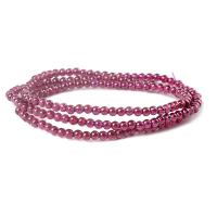 Natural Garnet Bracelet, Round, fashion jewelry & for woman & faceted, purple, 3.3-3.5mm 