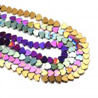 Nicht magnetische Hämatit Perlen, Herz, bunte Farbe plattiert, DIY & verschiedene Stile für Wahl, keine, verkauft von Strang
