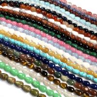 Perles de pierre gemme mixte, Pierre naturelle, larme, poli, DIY & styles différents pour le choix, plus de couleurs à choisir Vendu par brin