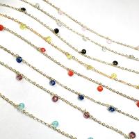 Brass Beading Chains, Quartz, plated, DIY & faceted 