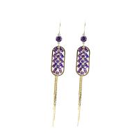 Fashion Fringe Earrings, Alloy, plated, fashion jewelry & for woman 