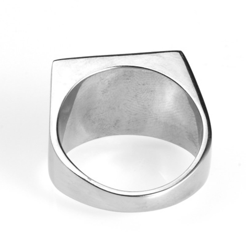 Anillo de dedo de acero Titanium de, Partículas de acero, chapado, diverso tamaño para la opción & esmalte, Vendido por UD