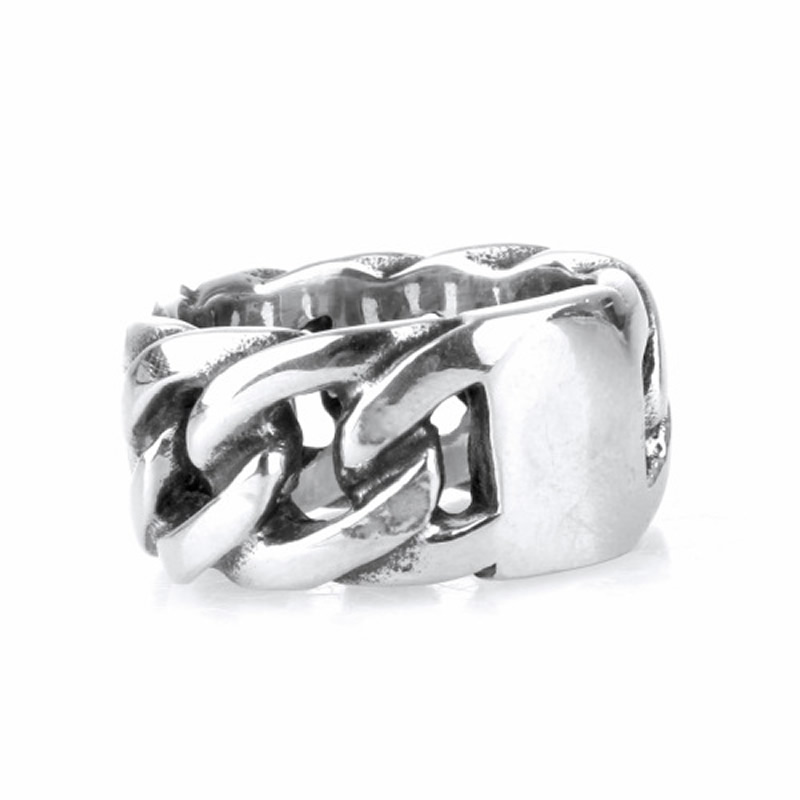Anillo de dedo de acero Titanium de, Partículas de acero, pulido, diverso tamaño para la opción & para hombre, Vendido por UD