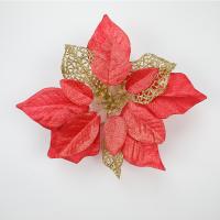 Kunststoff Weihnachten künstliche Blume, mit Stoff, nachhaltiges & für Frau, keine, 220mm, 10PCs/Menge, verkauft von Menge