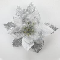 Kunststoff Weihnachten künstliche Blume, mit Stoff, nachhaltiges & für Frau, keine, 170mm, 10PCs/Menge, verkauft von Menge