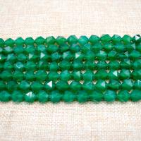 Natural Green Agate Beads, polished, DIY, green 