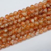 Strawberry Quartz Beads, polished, DIY, yellow 