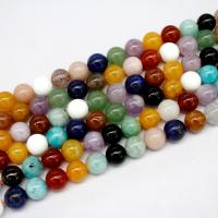 Gemischte Edelstein Perlen, Natürlicher Quarz, poliert, DIY, farbenfroh, verkauft von Strang