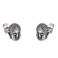 Stainless Steel Stud Earring, plated, fashion jewelry & Unisex, silver color 