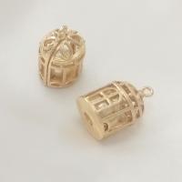 Zinc Alloy Jewelry Pendants, Cage, gold color plated, DIY 