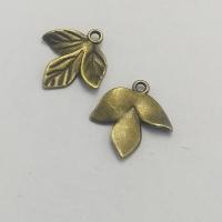 Zinc Alloy Leaf Pendants, antique bronze color plated, DIY 