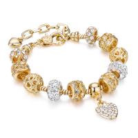 Zinc Alloy European Bracelets, with Brass, fashion jewelry golden 