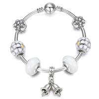 Zinc Alloy European Bracelets, with Brass, fashion jewelry white 