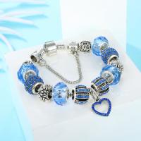 Zinc Alloy European Bracelets, with Titanium Steel, fashion jewelry blue 