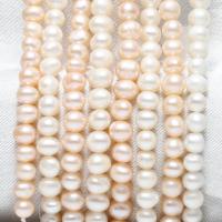 Round Cultured Freshwater Pearl Beads, natural & DIY 6-7mm Approx 0.8mm 