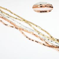 Las Perlas De Hematites Sin Magnético, Hematite, Columna, pulido, Bricolaje & diferentes estilos para la opción & facetas, más colores para la opción, 3*3mm, Vendido por Sarta
