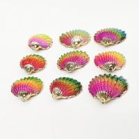 Dyed Shell Pendants, plated, DIY 24*26mm 
