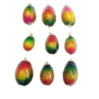 Dyed Shell Pendants, Conch, plated, DIY 20*34mm 