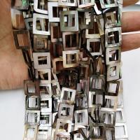 Black Lip Shell Beads, Square, polished, DIY, mixed colors, 15*10mm 
