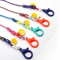 Plastic Mask Chain Holder, with Cotton Thread, Smiling Face, anti-skidding & for children 580mm 