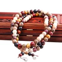 Многоцветный камень браслет, Круглая, Народный стиль & Мужская & разный размер для выбора, продается Strand