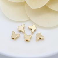 Brass Spacer Beads, Butterfly, gold color plated, DIY 