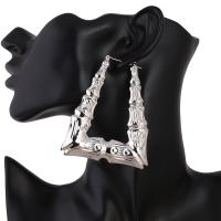 Mode Eisen Prise Kreis Ohrringe, plattiert, Modeschmuck & für Frau, keine, 78x65mm, verkauft von Paar