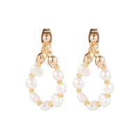 Kunststoff Perle Zink Legierung Ohrring, Zinklegierung, mit Kunststoff Perlen, Modeschmuck & für Frau, 32mm, verkauft von Paar