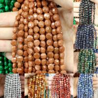 Mixed Gemstone Beads, Flat Round, polished, DIY & faceted 10mm 