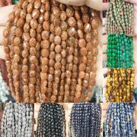 Mixed Gemstone Beads, Flat Oval, polished, DIY & faceted 6*8*4mm 