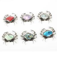 Abalone Shell Brooch, Crab, plated, DIY 50*43*11mm 