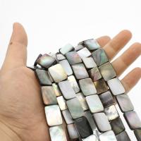 Black Shell Beads, Rectangle, polished, DIY, multi-colored 