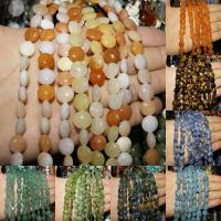Mixed Gemstone Beads, Flat Round, polished & DIY 10mm 