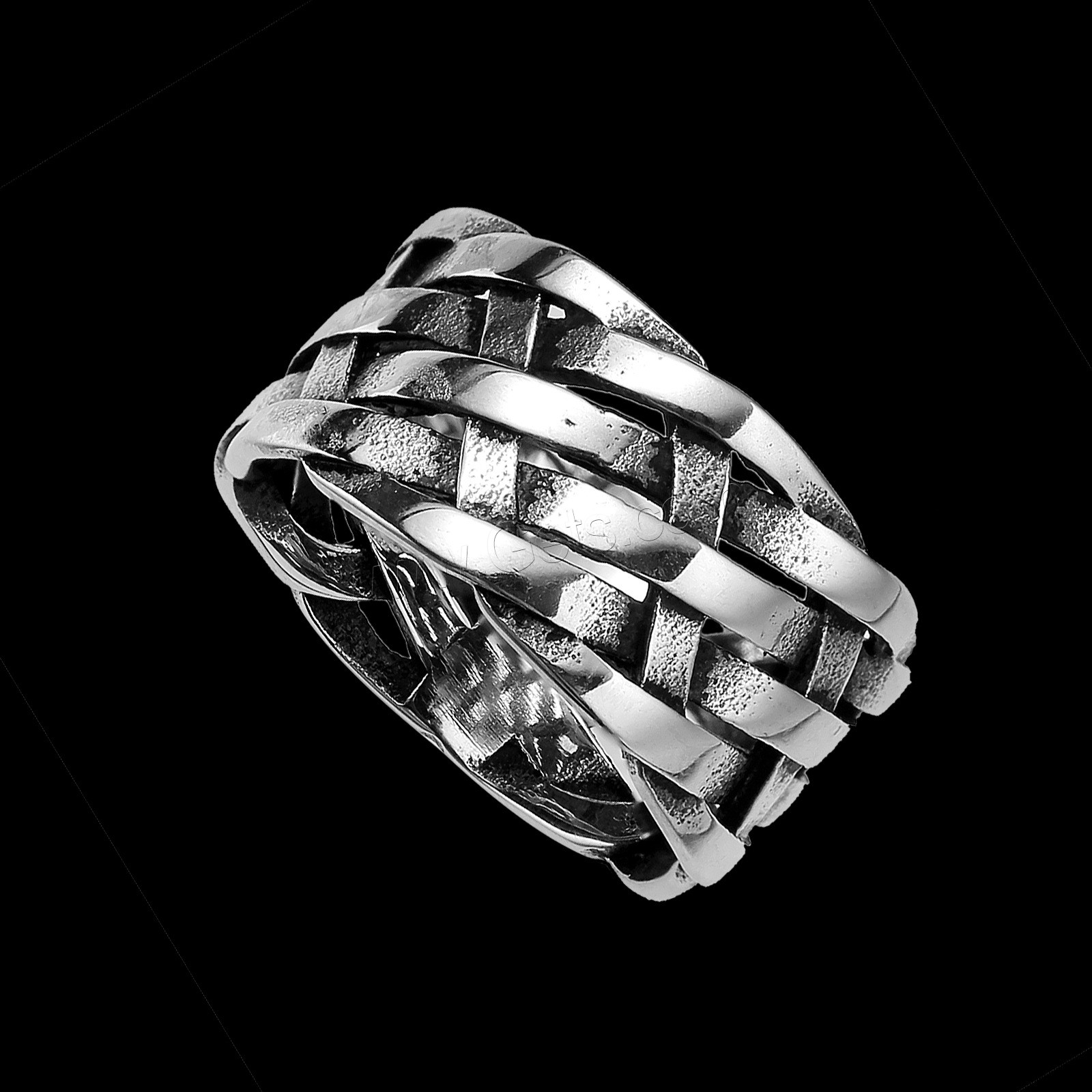 Anillo de dedo de acero Titanium de, Partículas de acero, chapado, diverso tamaño para la opción & para hombre, Vendido por UD