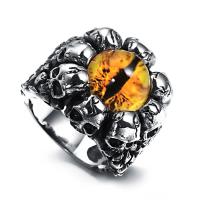 Piedras preciosas de acero inoxidable anillo de dedo, con Piedras preciosas, chapado, diverso tamaño para la opción & para hombre, más colores para la opción, Vendido por UD