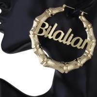Mode Eisen Prise Kreis Ohrringe, plattiert, Modeschmuck & für Frau, goldfarben, 75mm, verkauft von Paar
