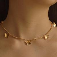 Zinc Alloy Necklace, Butterfly, fashion jewelry 40+5CM 