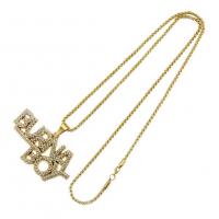 Zinc Alloy Necklace, with Iron, fashion jewelry, golden 