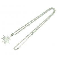 Titan Schmuck Halskette, Titanstahl, mit Edelstahl, Modeschmuck, Silberfarbe, verkauft von Strang