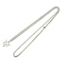 Titan Schmuck Halskette, Titanstahl, mit Edelstahl, Modeschmuck, Silberfarbe, verkauft von Strang