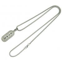 Zinc Alloy Necklace, with Stainless Steel, fashion jewelry, silver color 