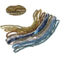 Las Perlas De Hematites Sin Magnético, Espina de pescado, chapado, Bricolaje & diferentes estilos para la opción, más colores para la opción, 4*7mm, Vendido por Sarta