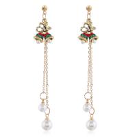 Christmas Earrings, Alloy, fashion jewelry & for woman 