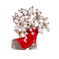 Christmas Jewelry Brooch , Alloy, fashion jewelry & for woman 