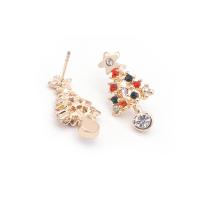 Boucles d'oreilles de Noël, Alliage, bijoux de mode & pour femme, plus de couleurs à choisir, 20mm, Vendu par paire