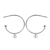 Sterling Silver Drop Earring, 925 Sterling Silver, Bean, plated, fashion jewelry & for woman 4mm 