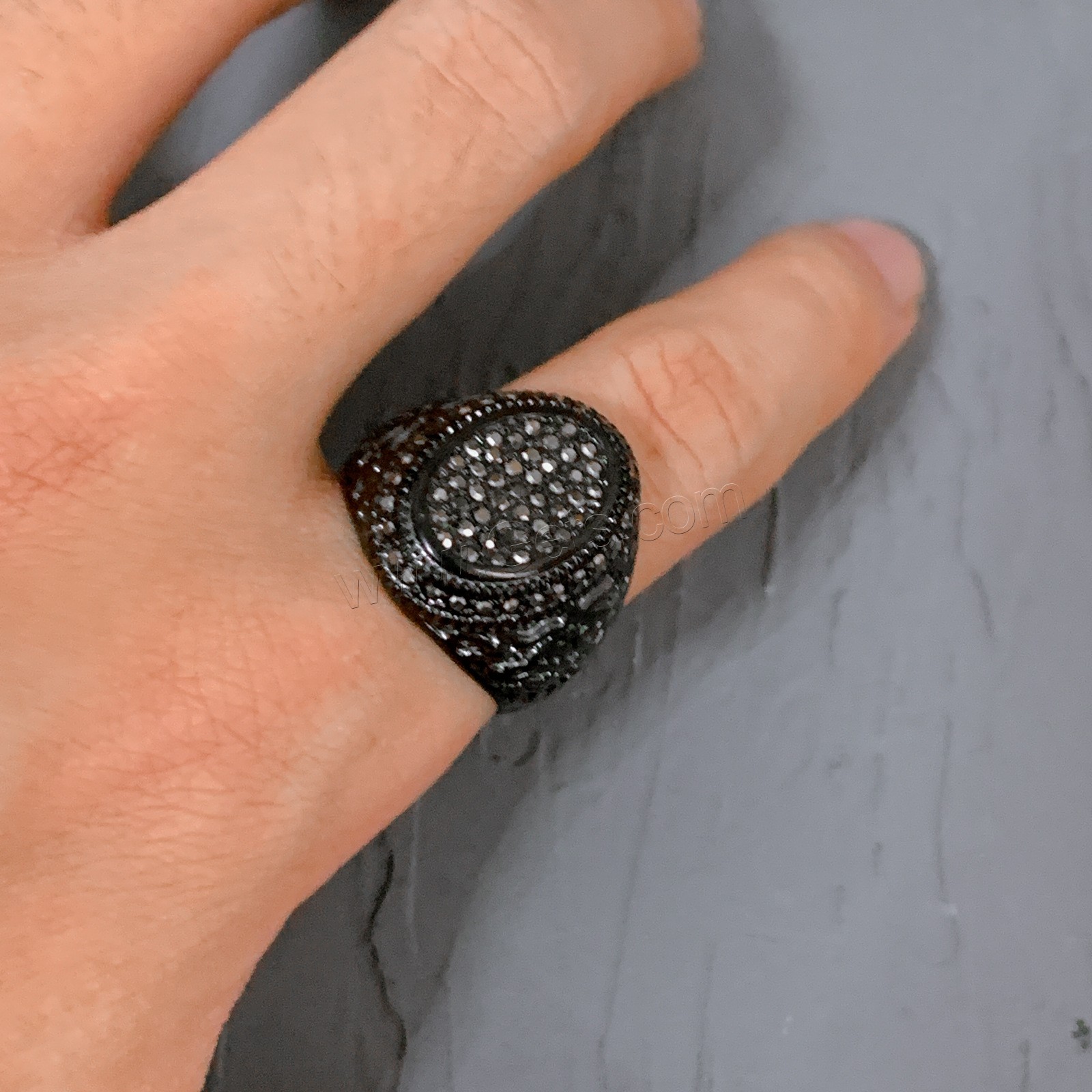 Anillo de dedo de acero Titanium de, Partículas de acero, chapado, diverso tamaño para la opción & para hombre & con diamantes de imitación, más colores para la opción, Vendido por UD